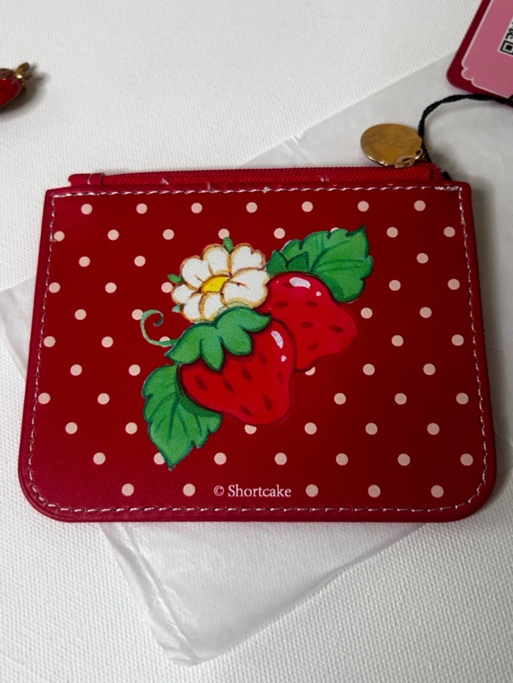 NWT Pink Strawberry Shortcake Wallet, Socks, Pin Bundle Set Collectible - Picture 3 of 11